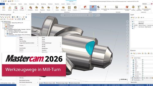 Mastercam 2026 | Werkzeugwege in Mill-Turn | CAD/CAM-Software, Mastercam - Deutschland Mastercam 2026 | Werkzeugwege in Mill-Turn | CAD/CAM-Software, Mastercam - Deutschland